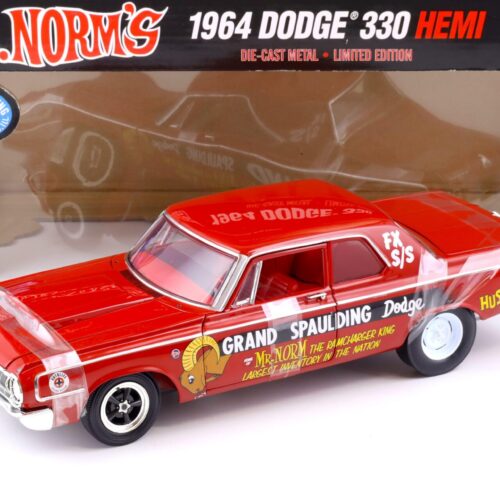1:18 Highway61 Supercar 1964 Dodge 330 Hemi Mr. Norms Grand Spaulding Dodge red 50254