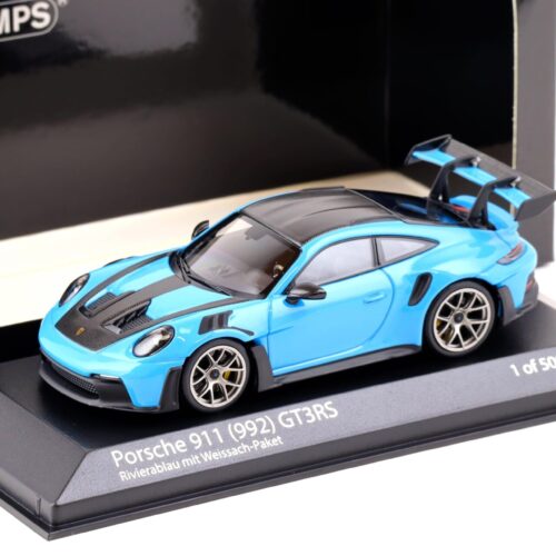 1:43 Minichamps Porsche 911 (992) GT3 RS Weissach Package 2023 Riviera blue
