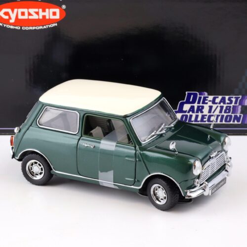 1:18 Kyosho 1967 Morris Mini Cooper 1275S dark green/ white - Image 2