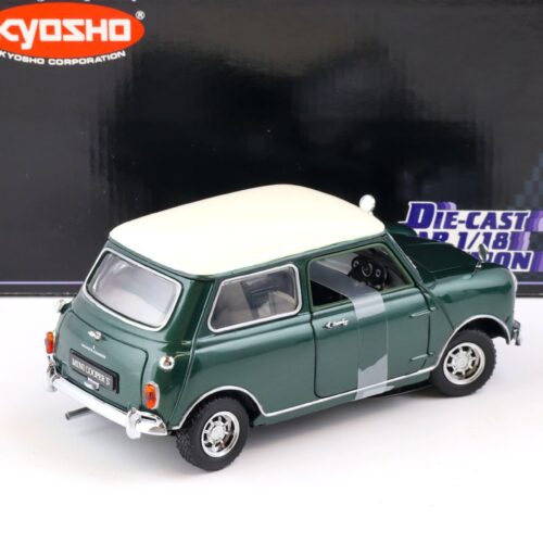 1:18 Kyosho 1967 Morris Mini Cooper 1275S dark green/ white - Image 3