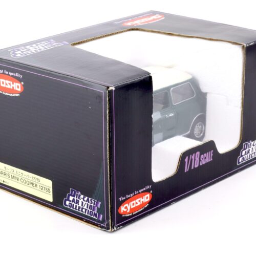 1:18 Kyosho 1967 Morris Mini Cooper 1275S dark green/ white - Image 4