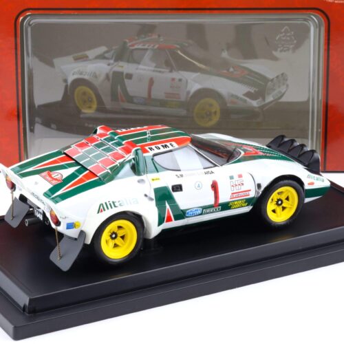 1:18 Kyosho Lancia Stratos HF Rally Alitalia 1977 Monte Carlo #1 with lights 08139B