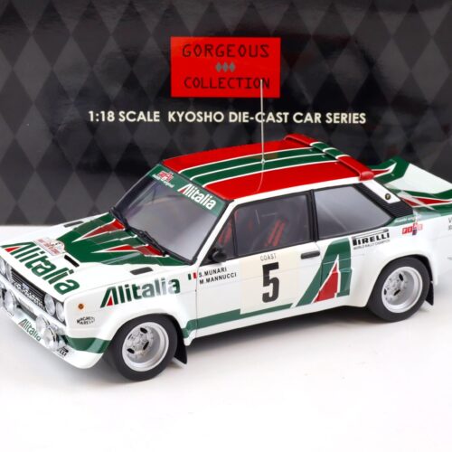 1:18 Kyosho Fiat 131 Abarth Rally Tour de Corse 1978 Alitalia #5 Munari 08371C