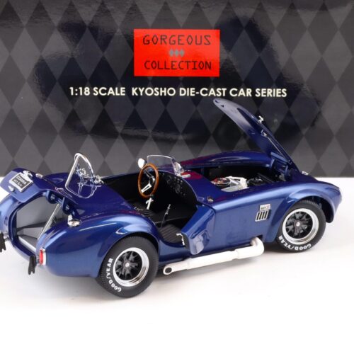 1:18 Kyosho Shelby Cobra 427 S/C Racing Screen blue metallic 08046BL - Image 4