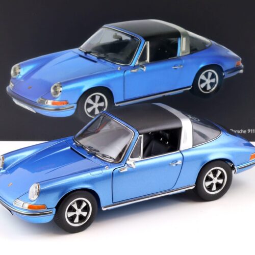 1:18 Schuco Porsche 911 S Targa 1973 blue metallic 450035400