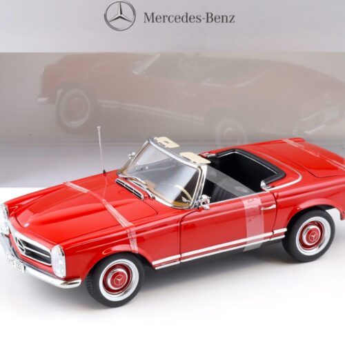 1:18 Norev Mercedes 230SL W112 Pagode red with black Hardtop DEALER VERSION