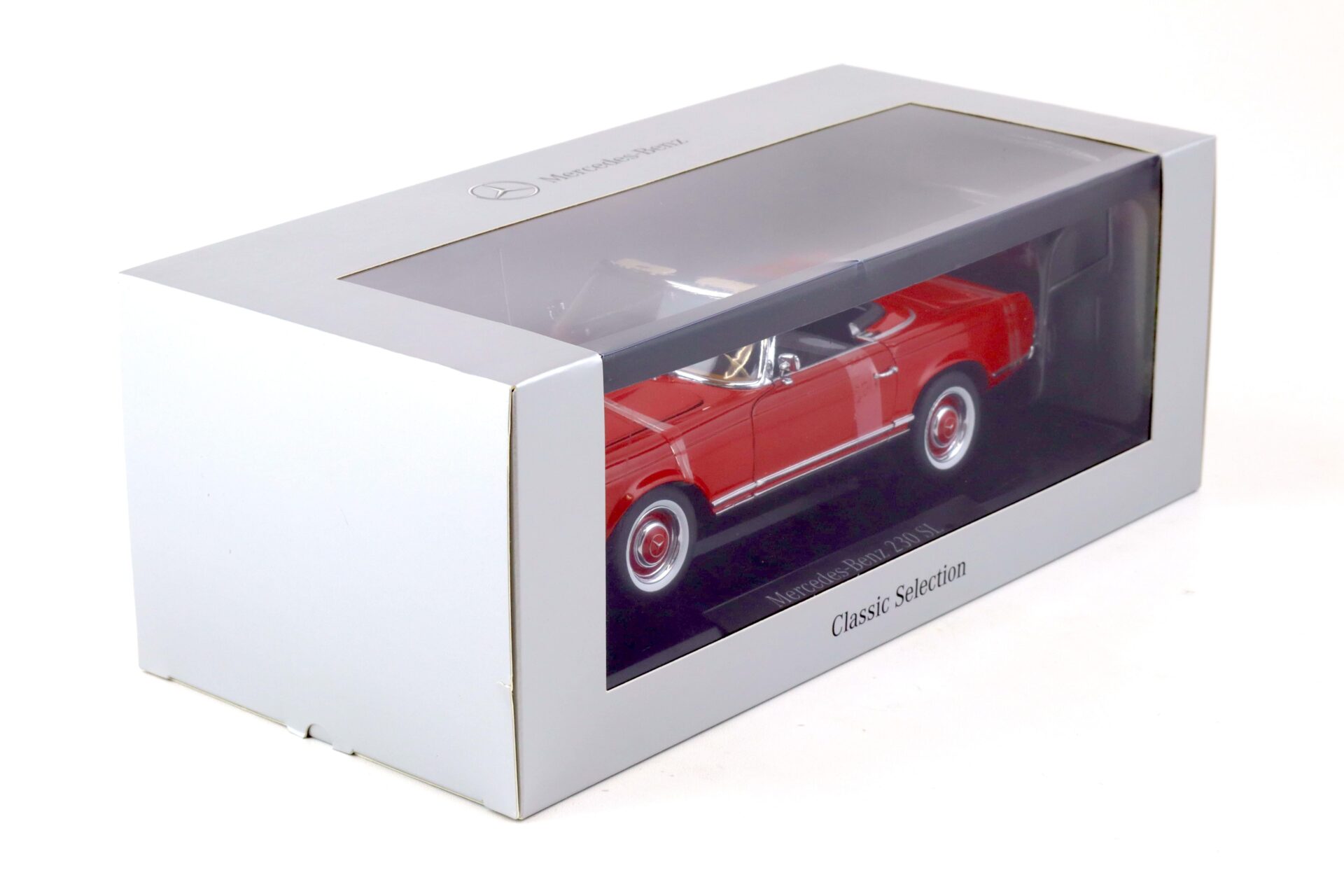 1:18 Norev Mercedes 230SL W112 Pagode red with black Hardtop DEALER VERSION