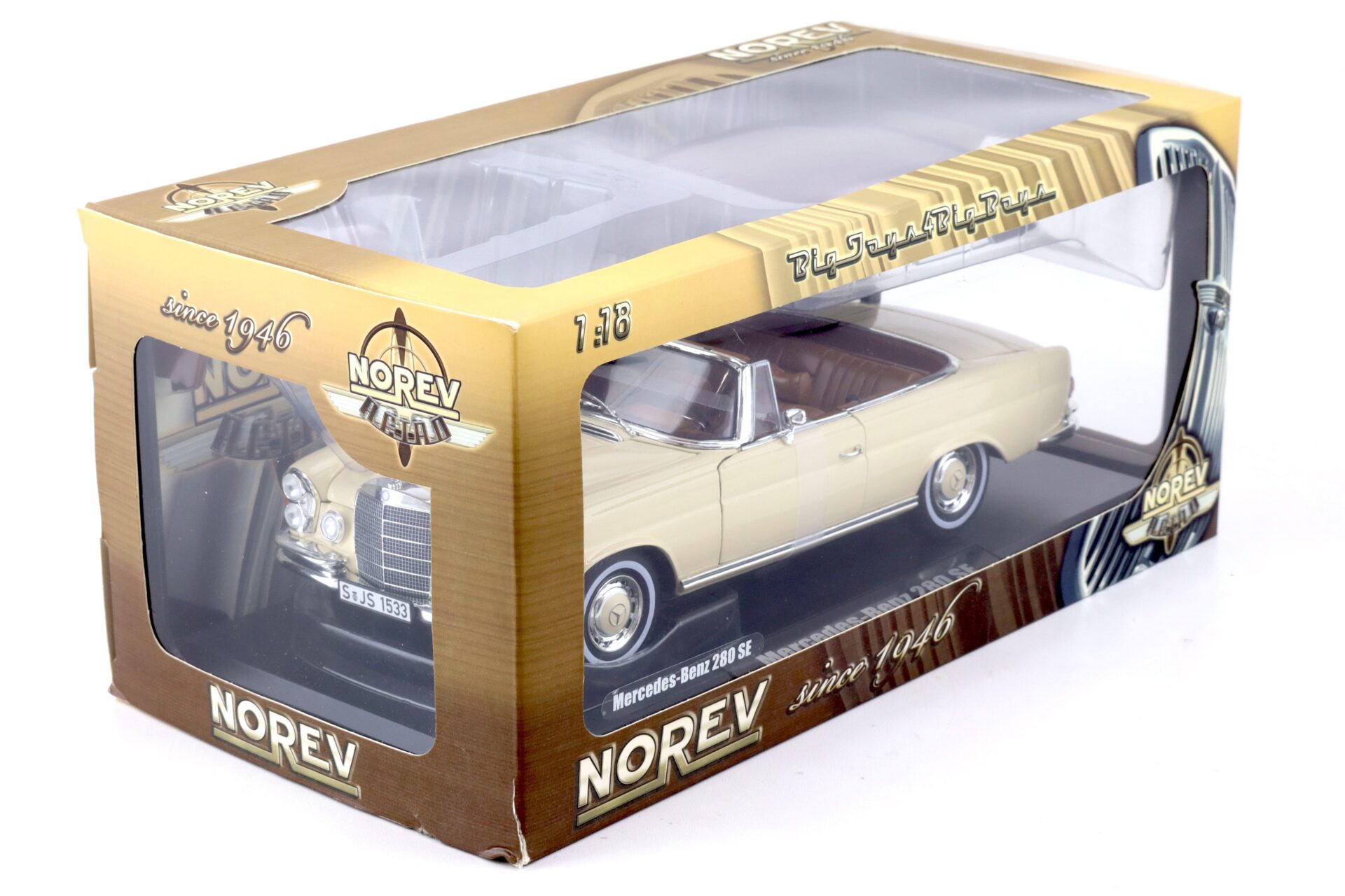 1:18 Norev Mercedes 280 SE W111 Cabriolet 1969 beige 183523