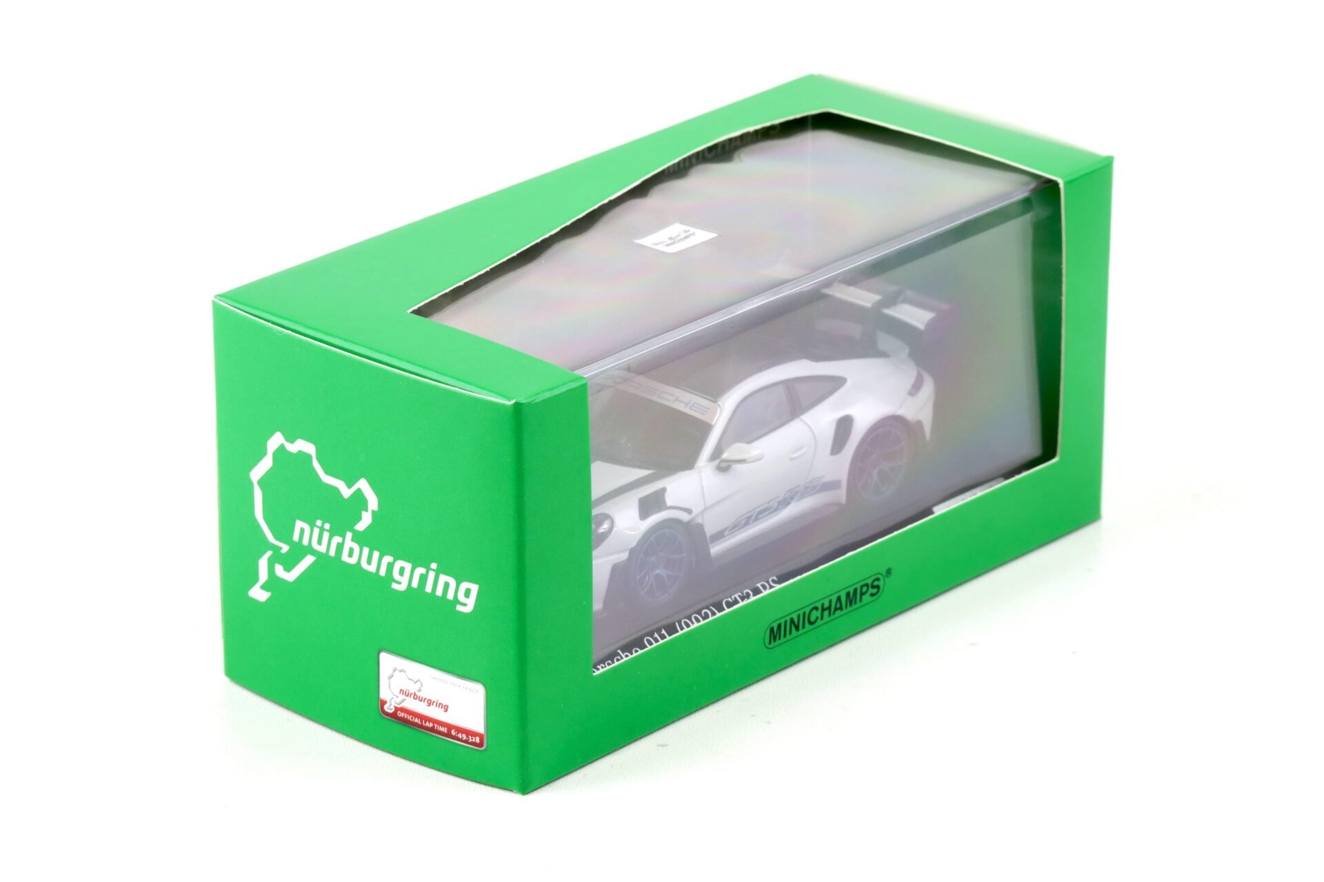 1:43 Minichamps Porsche 911 (992) GT3 RS Weissach Package Nürburgring Ice grey/ indigo blue