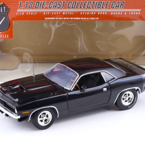 1:18 Highway61 Plymouth Cuda 427 Hemi Super Street Coupe 1970 black 50479 - Image 1