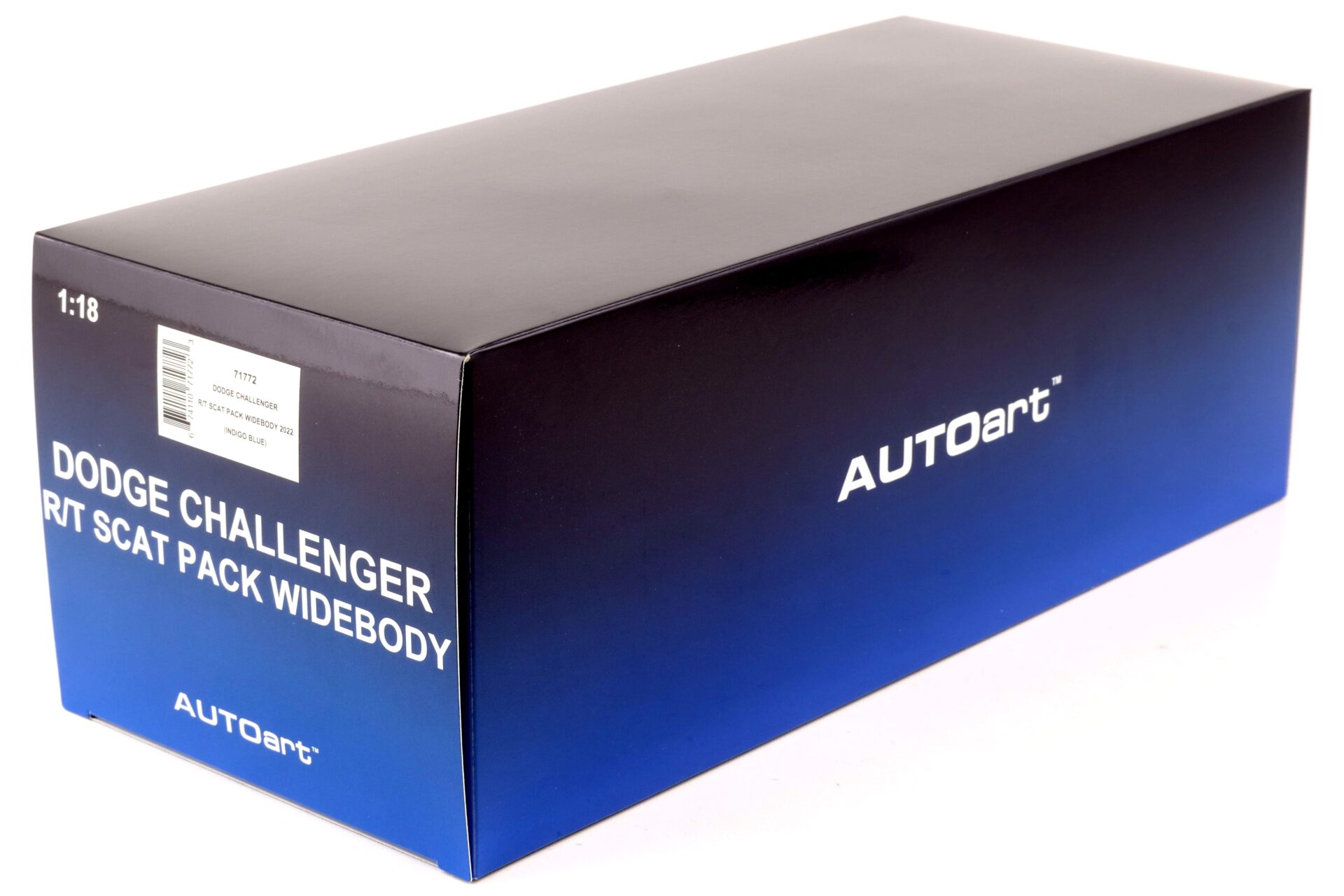 1:18 AUTOart Dodge Challenger R/T Scat Pack Widebody 2022 Indigo blue 71772
