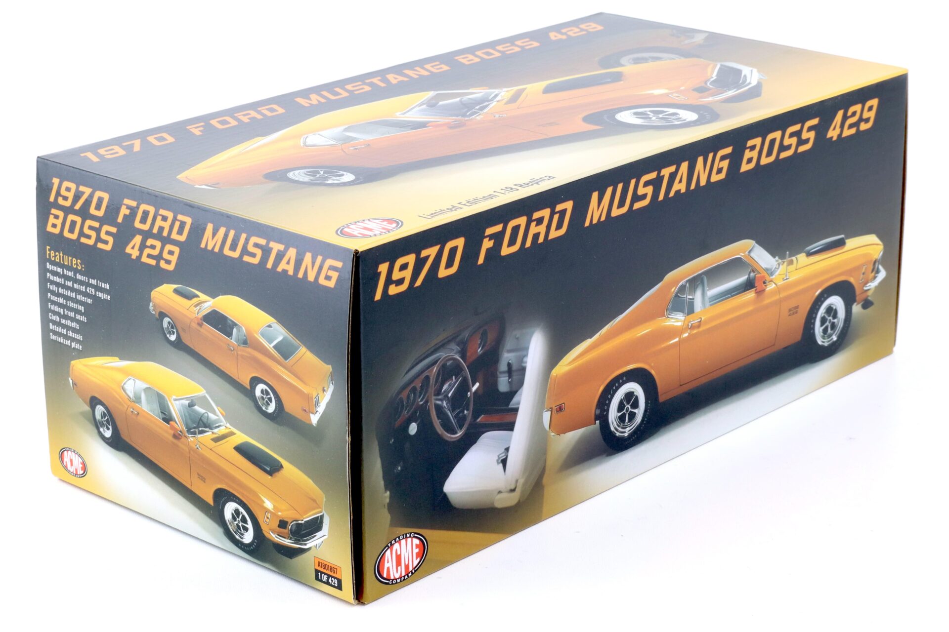 1:18 ACME 1970 Ford Mustang Boss 429 Coupe grabber orange A1801867