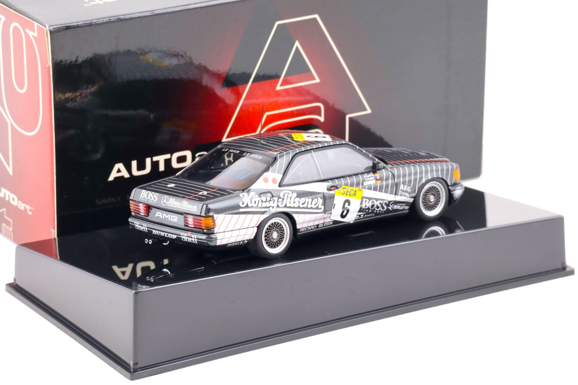 1:43 AUTOart Mercedes 500SEC (W126) AMG SPA 1989 #6 König Pilsner 68932
