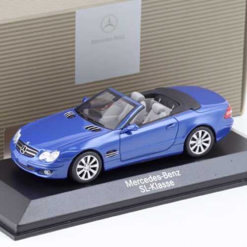 1:43 Minichamps Mercedes SL Convertible R230 Facelift Jaspis blue DEALER VERSION