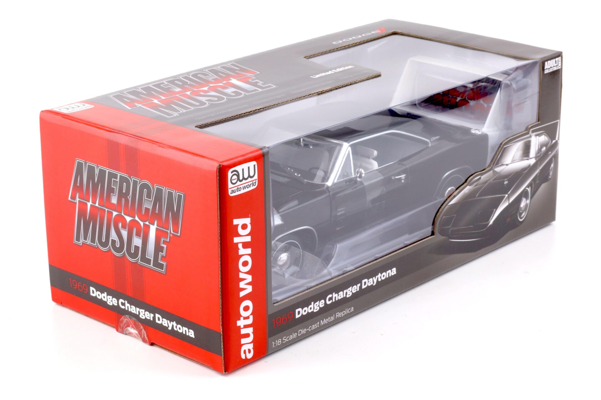 1:18 Auto World 1969 Dodge Charger Daytona Hemi X9 black/ white