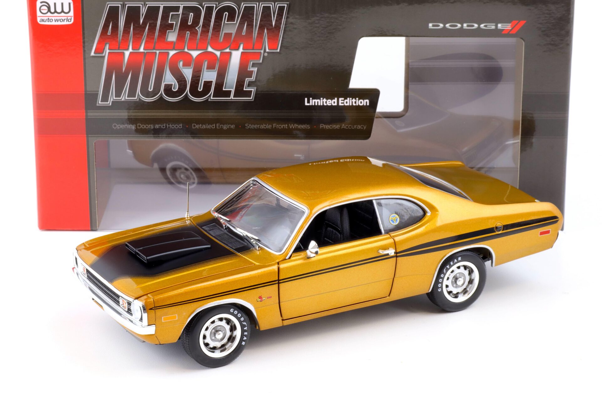 ID 87437 orig.jpg 1:18 Auto World 1972 Dodge Demon GSS Supercharged Mr. Norm GY8 gold metallic