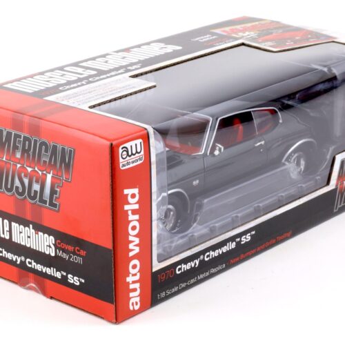 1:18 Auto World 1970 Chevrolet Chevelle SS 454 Coupe Hemmings Tuxedo black