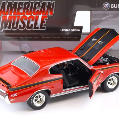 1:18 Auto World 1972 Buick GSX Coupe MCACN Fire red/ black