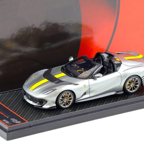 1:43 BBR Ferrari 812 Competizione A Grigio Coburn/ yellow stripe - Limited 48 pcs.