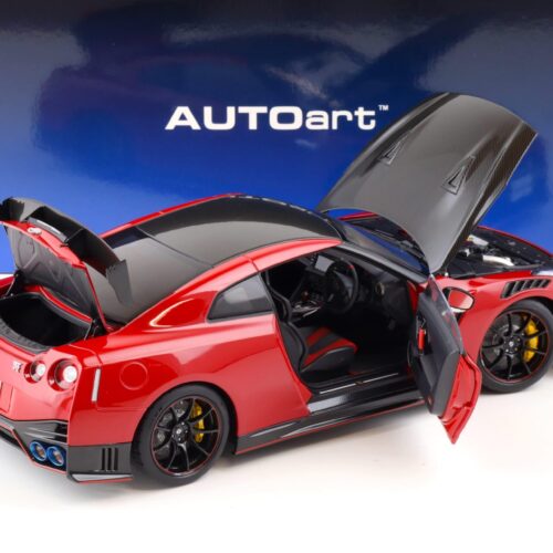 1:18 AUTOart Nissan GT-R (R35) Nismo Special Edition 2022 Vibrant red 77502 - Image 4