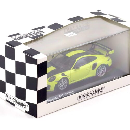 1:43 Minichamps Porsche 911 (991.2) GT2 RS Weissach Package 2018 acid green/ silver wheels