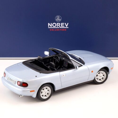 1:18 Norev Mazda MX-5 Roadster 1991 silver metallic with Hardtop