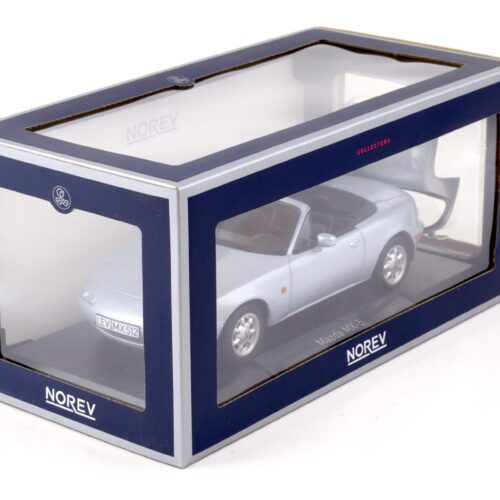 1:18 Norev Mazda MX-5 Roadster 1991 silver metallic with Hardtop