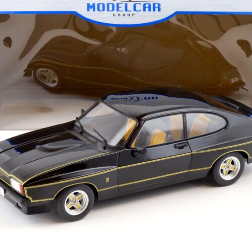 1:18 MCG Ford Capri MK II X-Pack black/ gold stripes LHD 1975