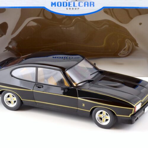 1:18 MCG Ford Capri MK II X-Pack black/ gold stripes LHD 1975