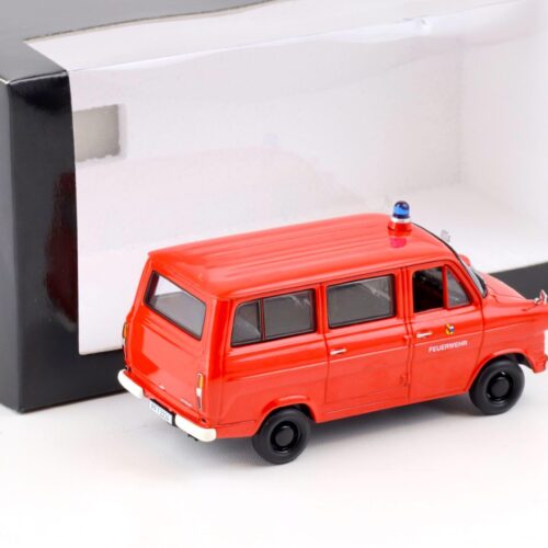1:43 Minichamps Ford Transit Bus 1965 Feuerwehr Pforzheim red