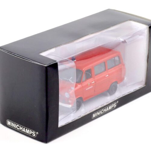 1:43 Minichamps Ford Transit Bus 1965 Feuerwehr Pforzheim red