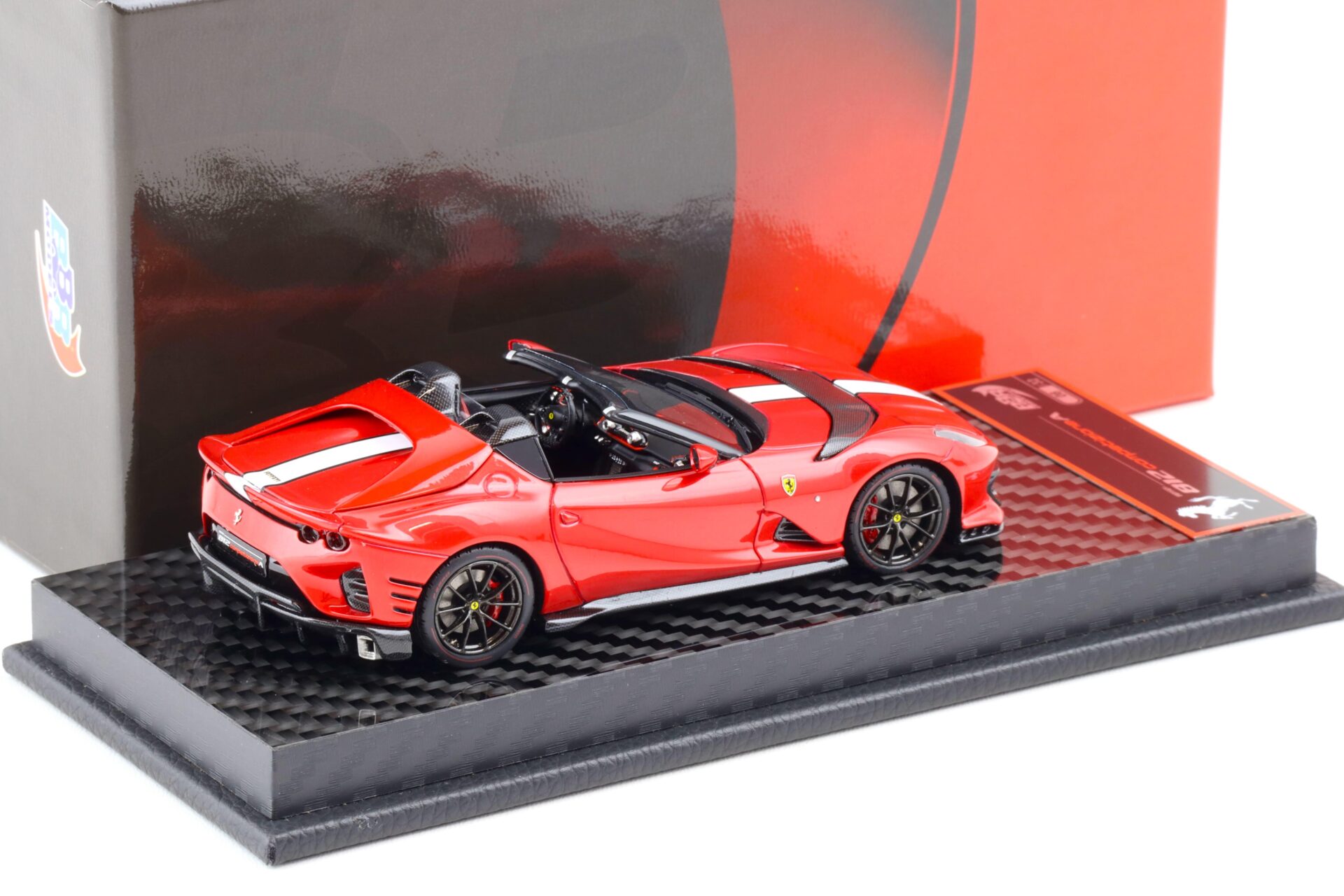 1:43 BBR Ferrari 812 Competizione A Rosso F1 2007 red/ Carbon base - Limited 32 pcs.