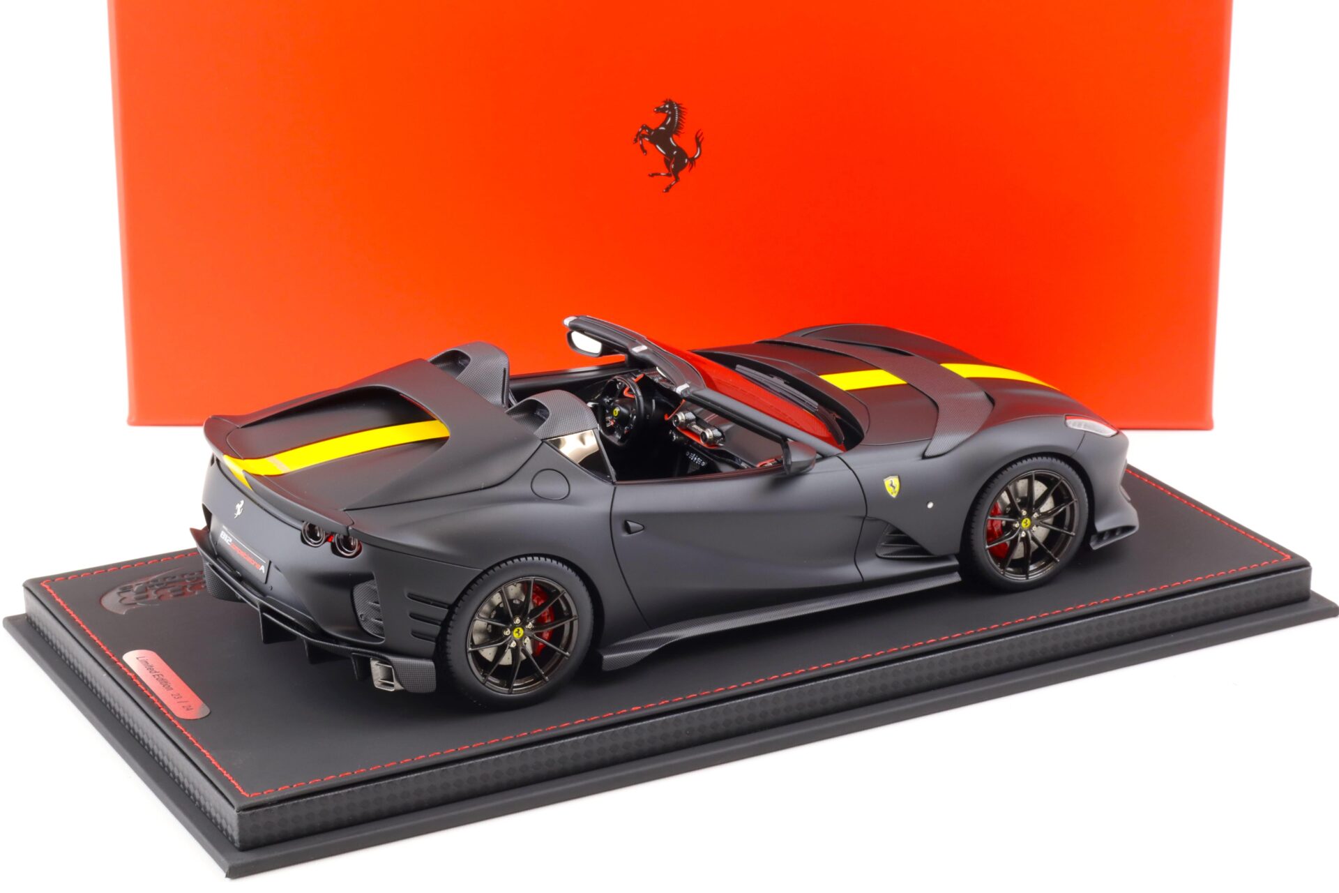 1:18 BBR Ferrari 812 Competizione A matt black/ yellow stripe - Limited 24 pcs.