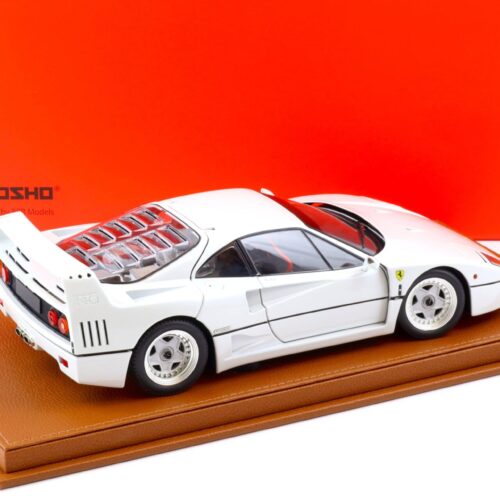 1:18 BBR Kyosho Ferrari F40 metallic white with Showcase - Limited 78 pcs.