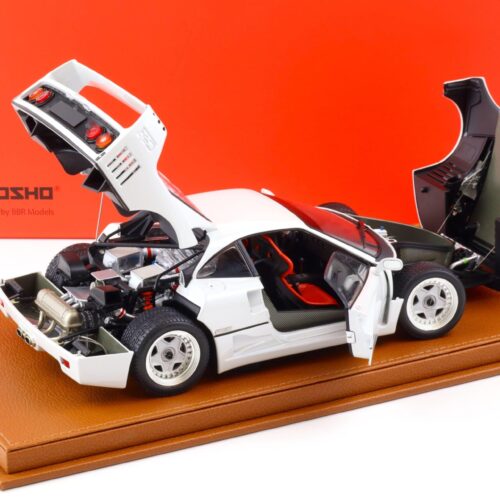 1:18 BBR Kyosho Ferrari F40 metallic white with Showcase - Limited 78 pcs.