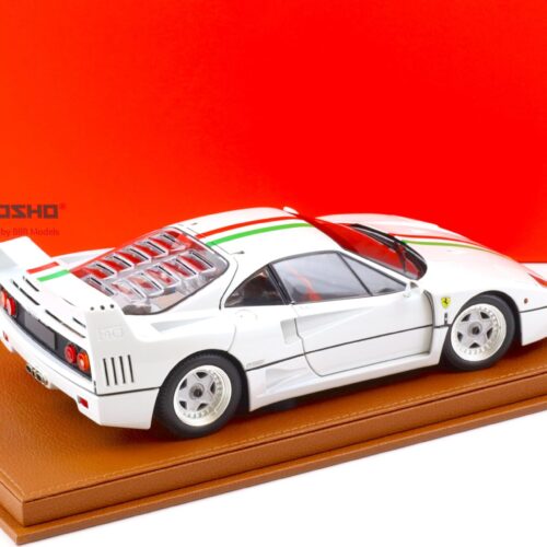 1:18 BBR Kyosho Ferrari F40 metallic white/ Italian Flag with Showcase - Limited 78 pcs.