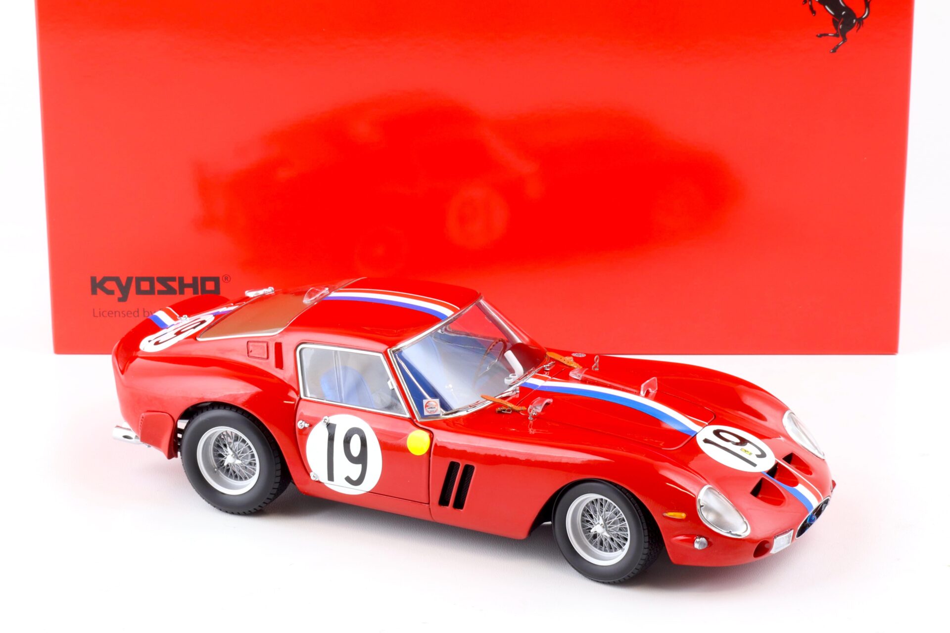 1:18 Kyosho Ferrari 250 GTO 1962 Le Mans #19 Noblet/Guichet red 08438A