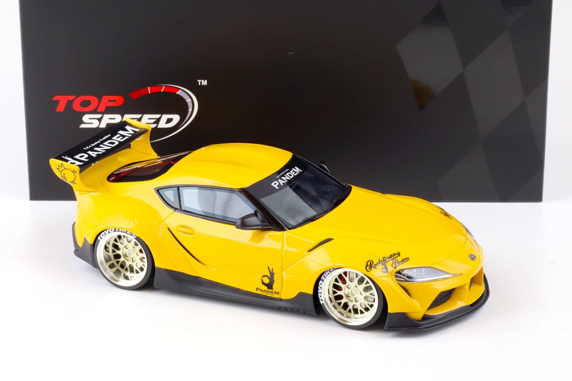 1:18 Top Speed Pandem Toyota GR Supra V1.0 yellow TS0357
