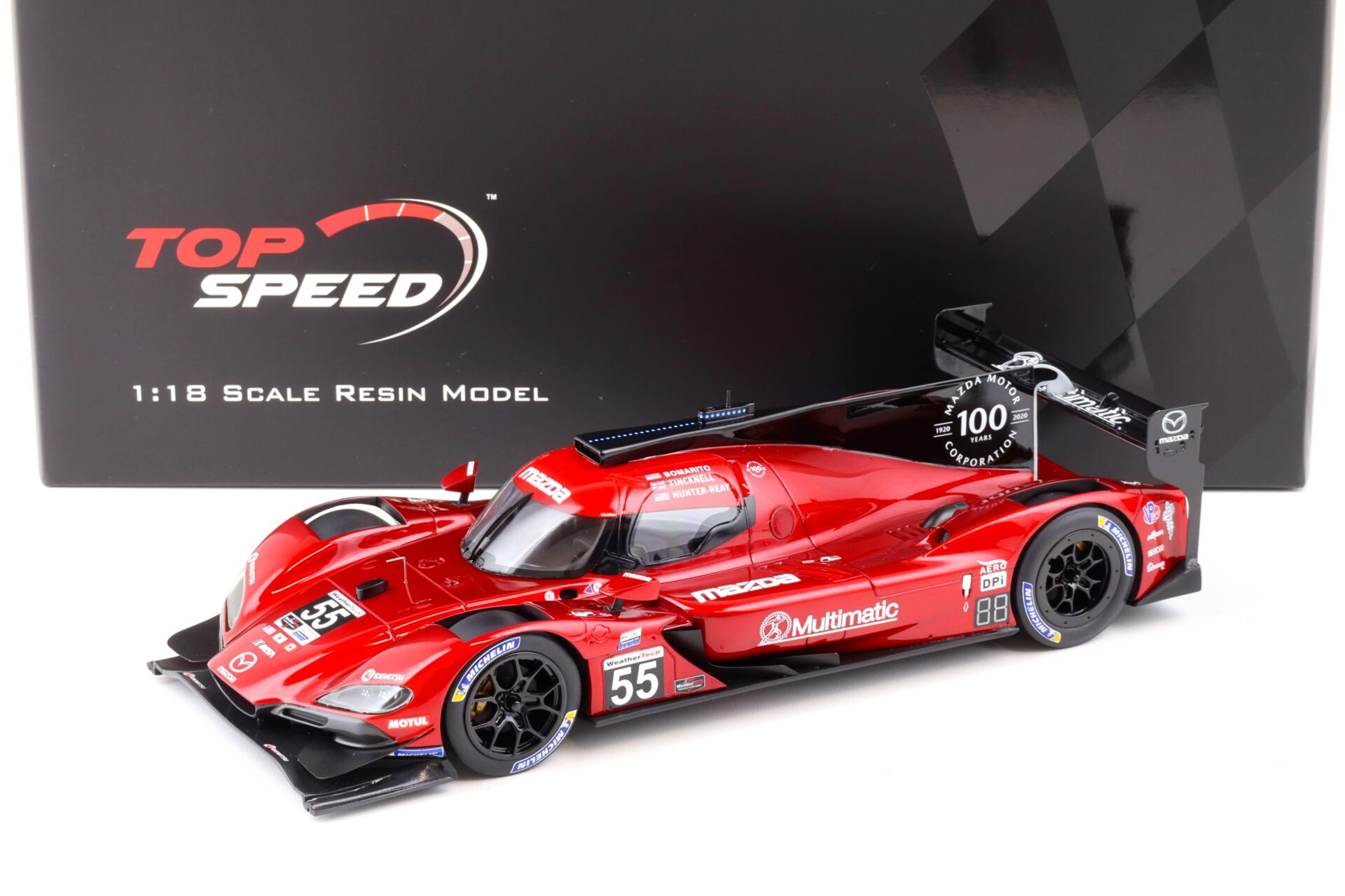 1:18 Top Speed Mazda RT24-P DPi 2020 IMSA Sebring 12h Winner #55 red TS0309