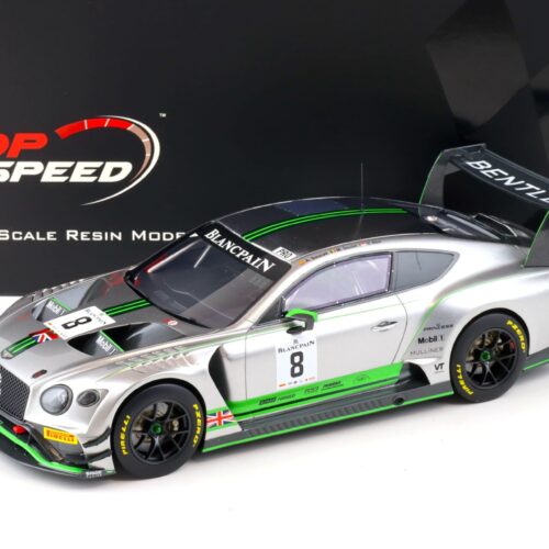 1:18 Top Speed Bentley Continental GT3 #8 Blancpain GT Series Monza 2018 TS0244
