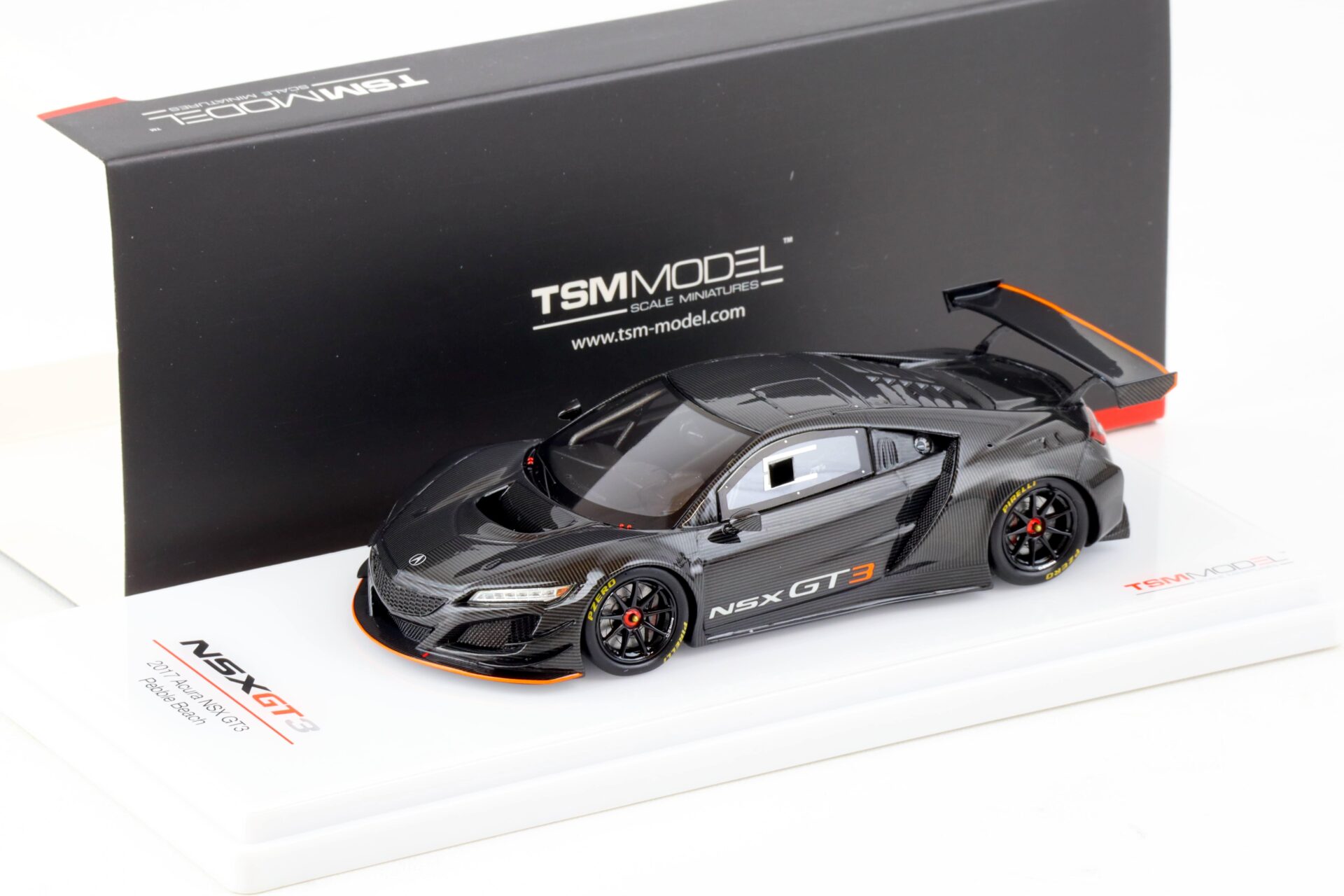 1:43 TSM Model 2017 Acura NSX GT3 Pebble Beach Show full Carbon TSM430314
