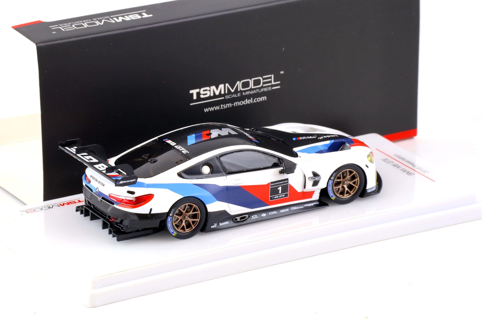 1:43 TSM Model BMW M8 GTE Coupe 2018 Presentation #1 white TSM430429
