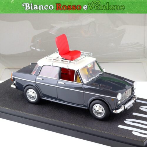 1:18 CLC Models Fiat 1100D with Mimmo figure Carlo Verdone 1981 white 78546