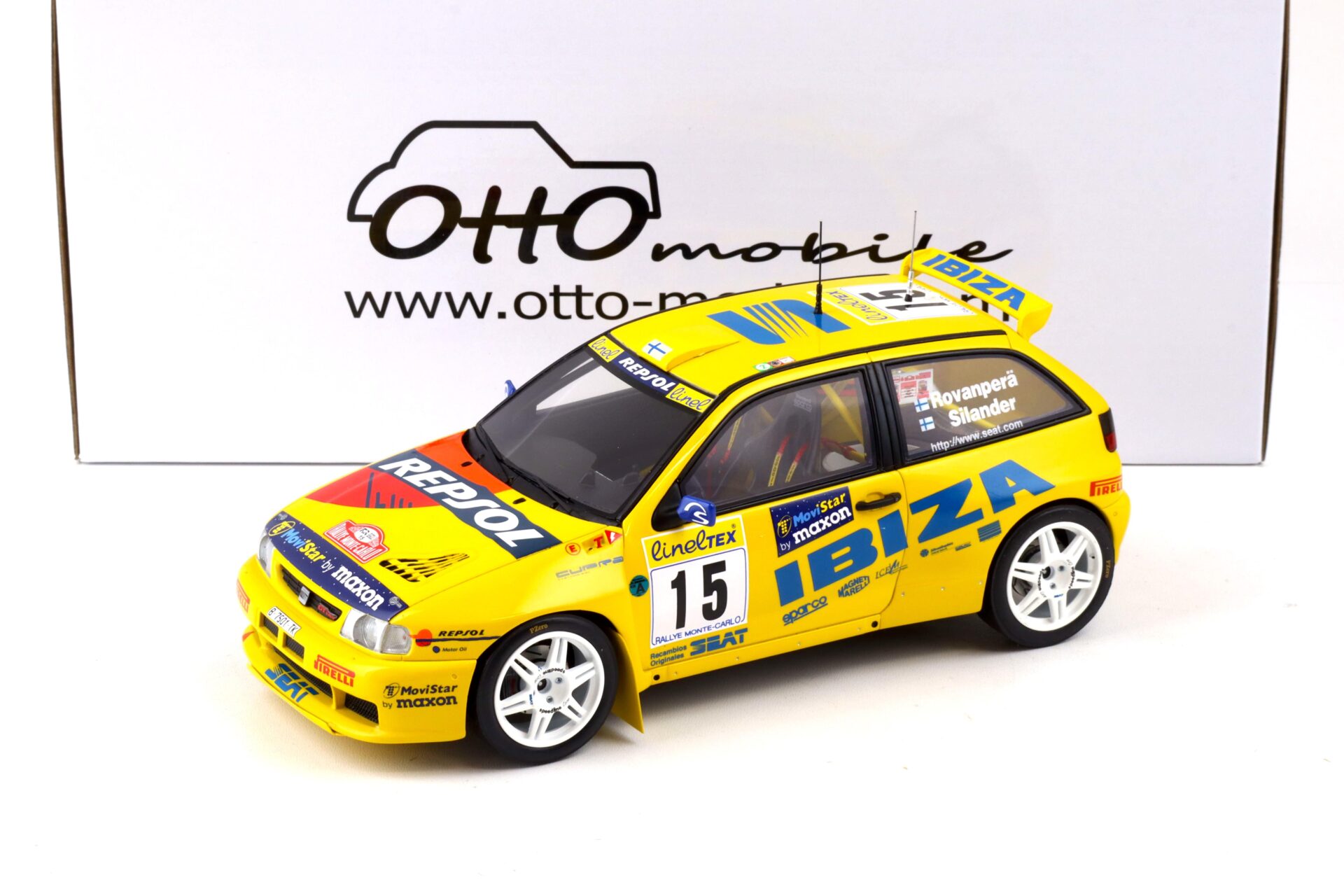 1:18 OTTO mobile OT445 Seat Ibiza Kit Car Rallye Monte Carlo 1998 H.Rovanpera