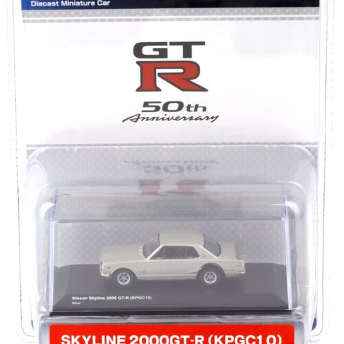 1:64 Kyosho Nissan Skyline 2000 GT-R (KPGC10) GTR 50th Anniversary silver KS06990SB