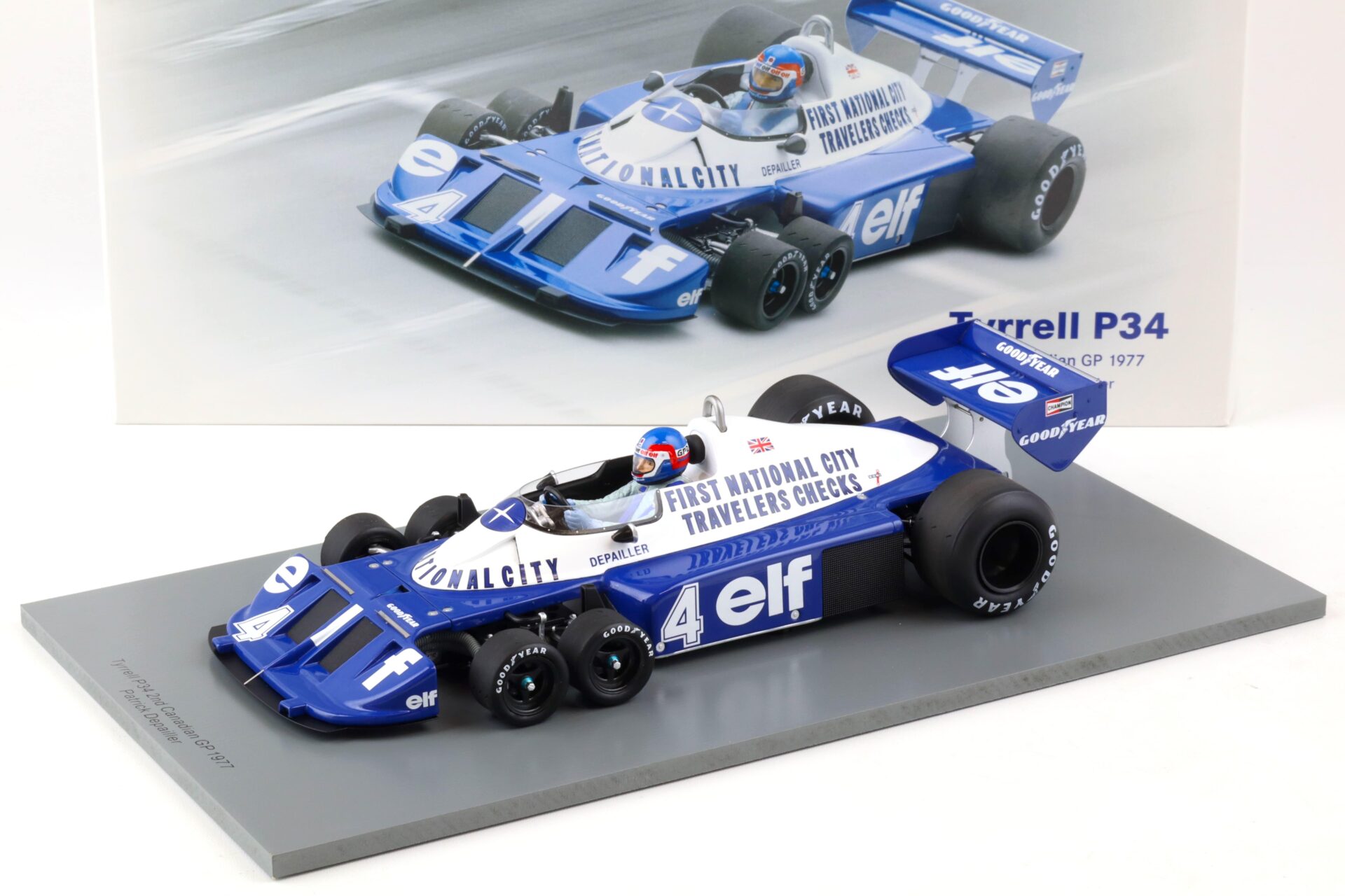 1:18 Spark Tyrrell P34 Depailler 2nd Canadian GP 1977 #4 blue/ white