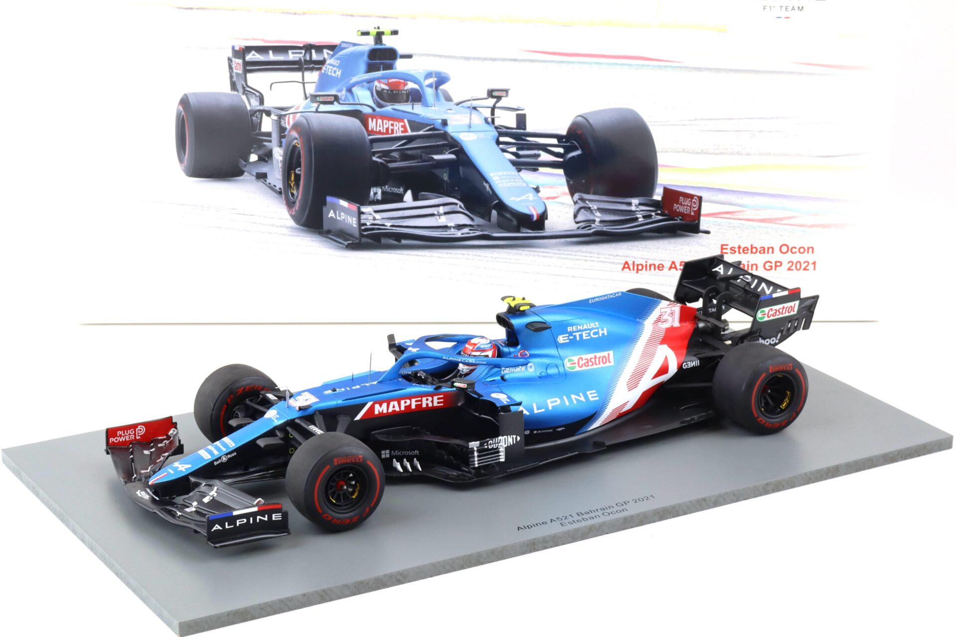 ID 89124 orig.jpg 1:18 Spark F1 Alpine A521 #31 Bahrain GP 2021 Esteban Ocon