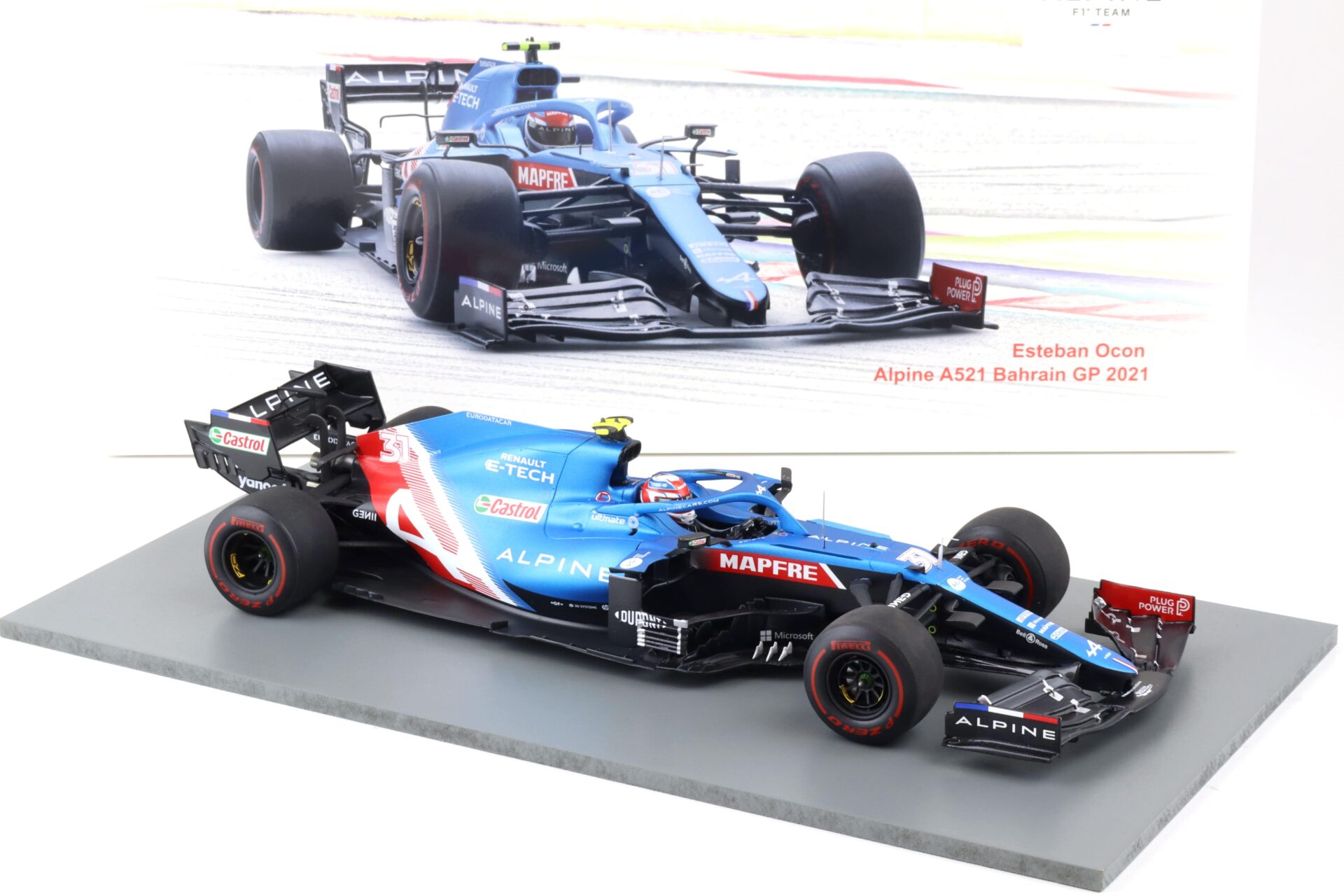 1:18 Spark F1 Alpine A521 #31 Bahrain GP 2021 Esteban Ocon