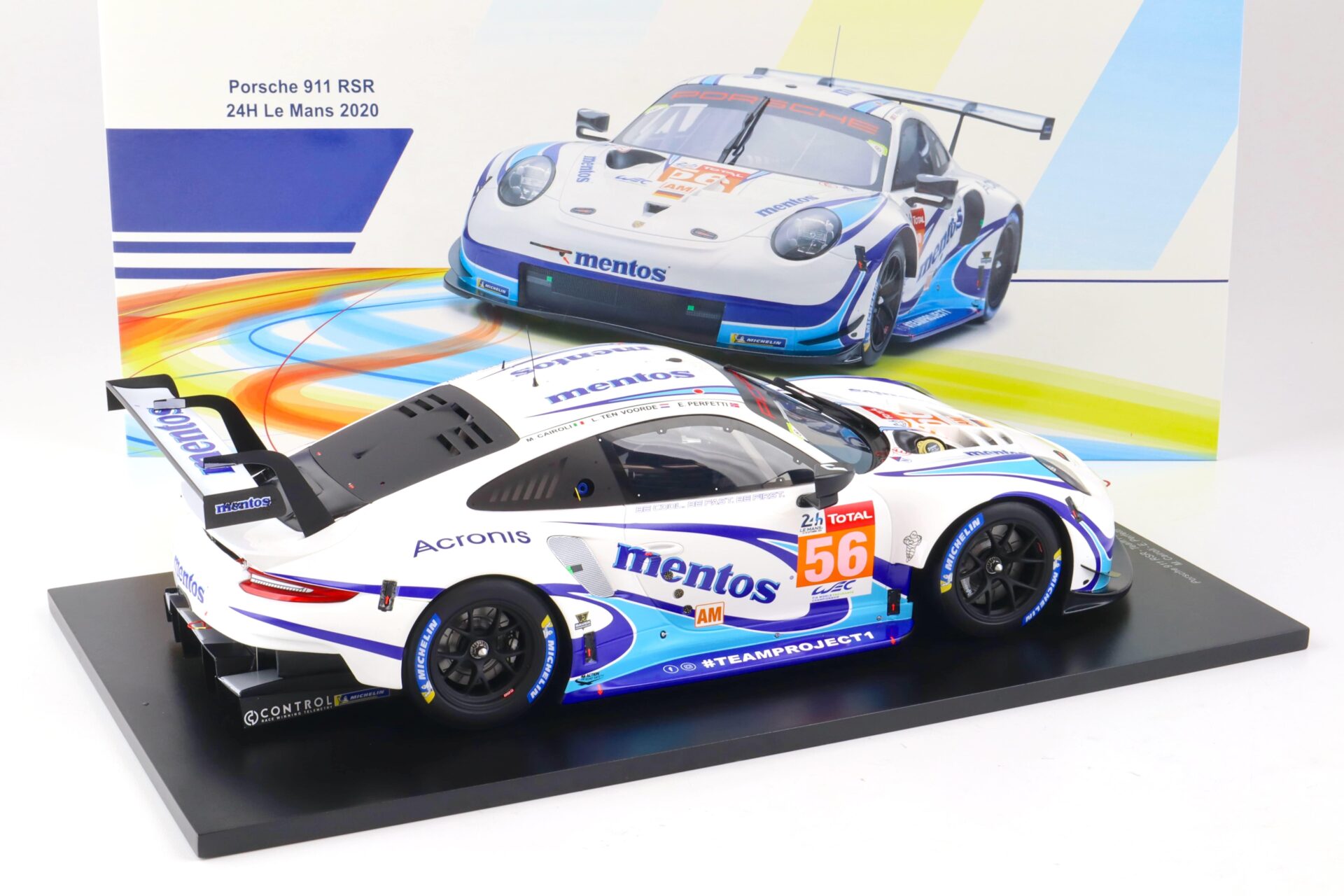 1:12 Spark Porsche 911 RSR #56 Le Mans 24h 2020 MENTOS Cairoli/ Perfetti/ Ten Voorde