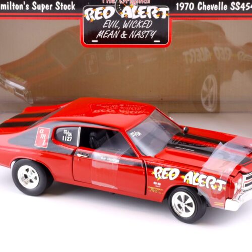 1:18 ERTL 1970 Chevrolet Chevelle SS454 LS6 Coupe RED ALERT Bob Hamilton Super Stock